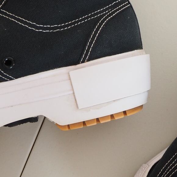 Adidas Nizza Trex Black and White Platform High Top Canvas Sneakers Women's 8.5 - Picture 10 of 11